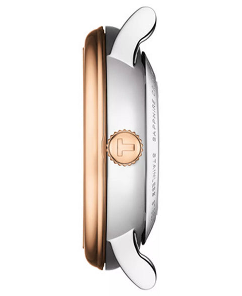 Tissot Women's Rose Gold & Silver Swiss Automatic Carson Diamond Stainless Steel Bracelet Watch|Tissot In Lebanon