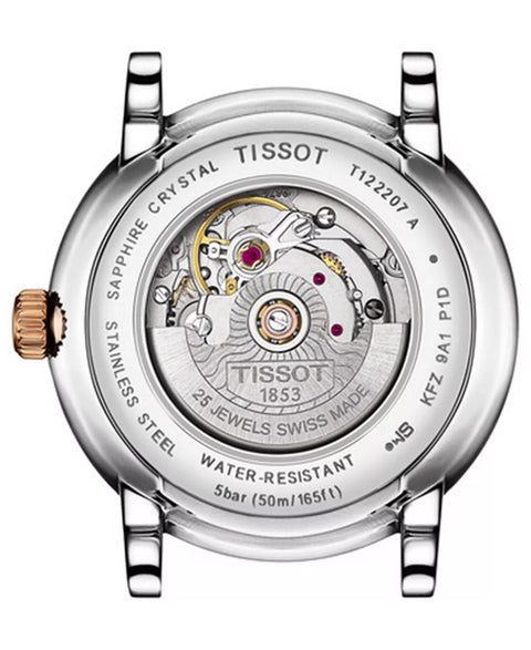 Tissot Women's Rose Gold & Silver Swiss Automatic Carson Diamond Stainless Steel Bracelet Watch|Tissot In Lebanon