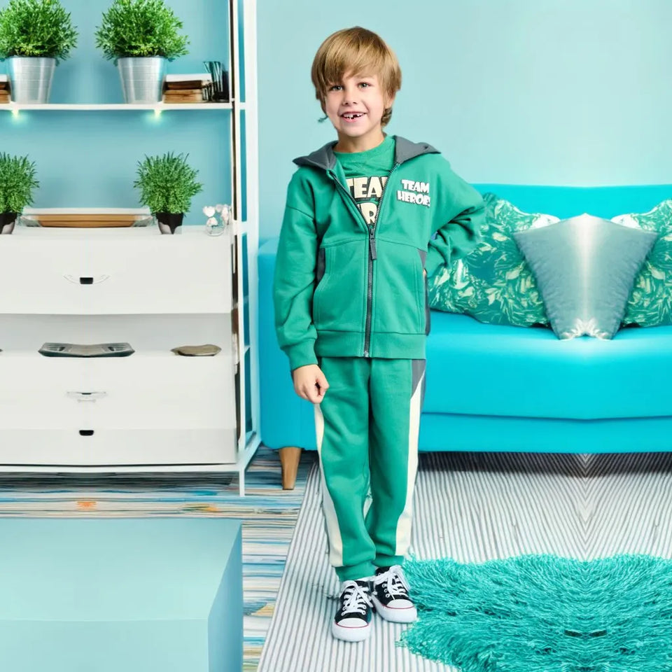 Sinsay Boy's Green & Dark Gray Hoodie Jacket