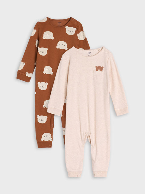 Sinsay Baby Boy's Beige/Brown Rompers 2-Pack | Sinsay In Lebanon