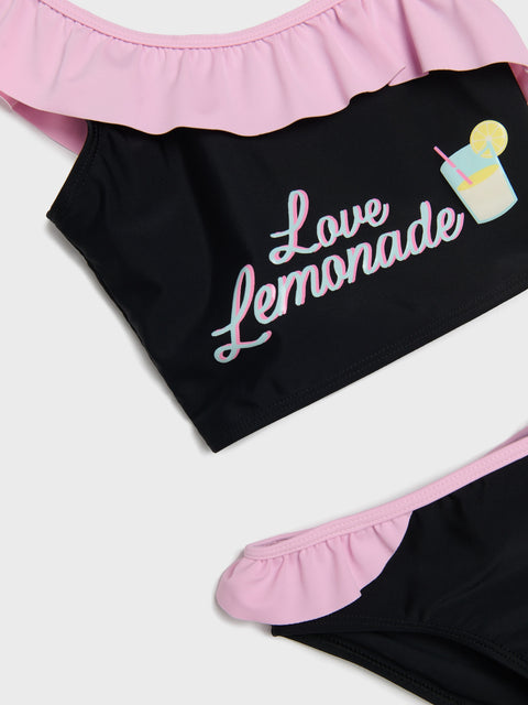 Sinsay Girl's Pink/Black 2 Piece Swimsuit With A Print | Sinsay In Lebanon