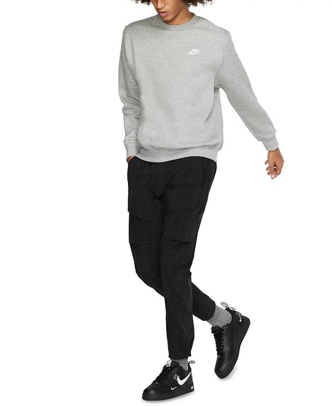 Nike Men's Grey Heather Club Fleece Crew Sweatshirt | Nike In Lebanon