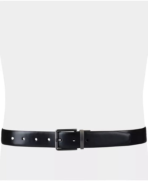 Calvin Klein Men's Black Reversible Textured Leather Dress Belt | Calvin Klein In Lebanon