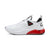 A Puma sneaker in white with black and red accents, shown from a side profile view against a plain white background.