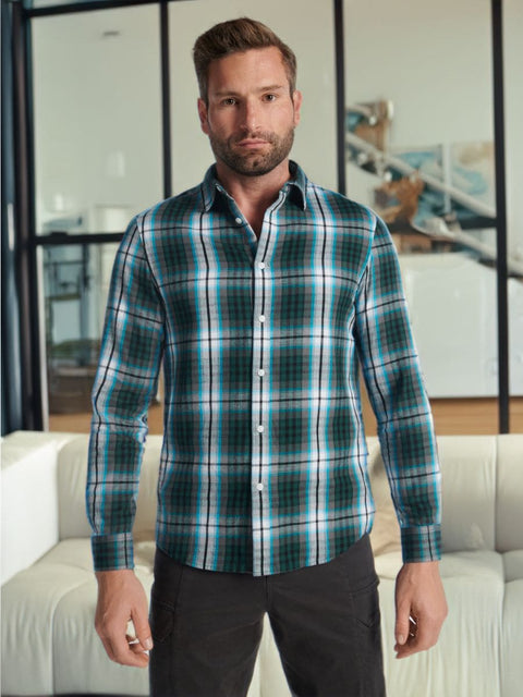 Sinsay Men's Multicolor Checkered Long Sleeve Shirt | Sinsay In Lebanon