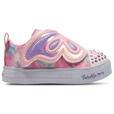 Skechers Baby Girl's Multi Pink  Twinkle Toe Butterfly Swirl Sneakers   | Skechers  in Lebanon