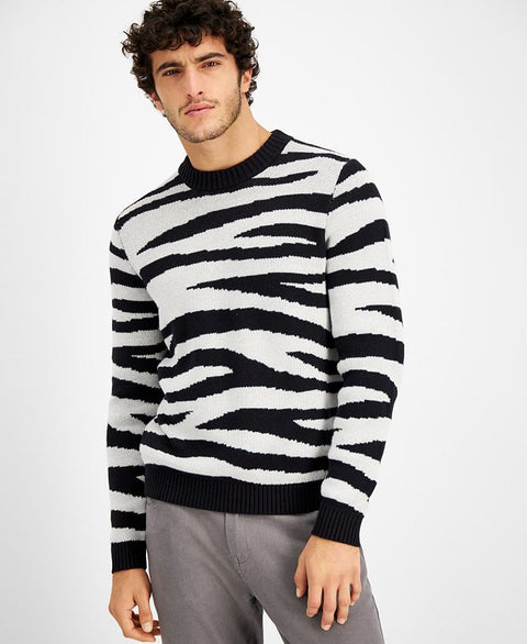 INC Men's Black & White Sweater ABF486(od38,ll4)