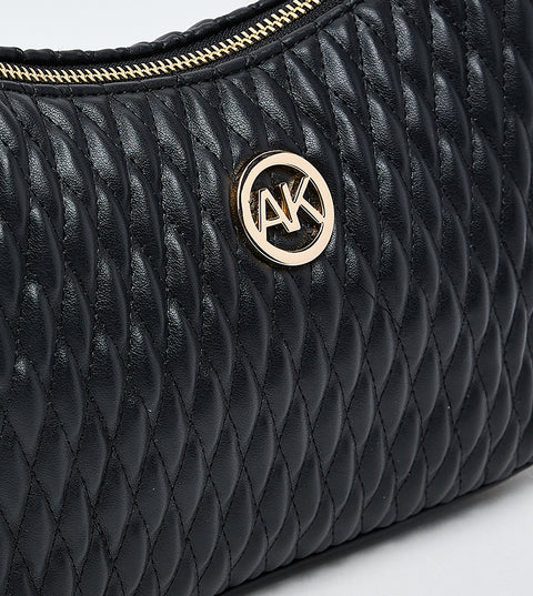 Anne Klein Women's Black Quilted Shoulder Bag | Anne Klein Paris In Lebanon