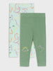 Sinsay Baby Girl's Green Printed Pack Of 2 Leggings | Sinsay In Lebanon