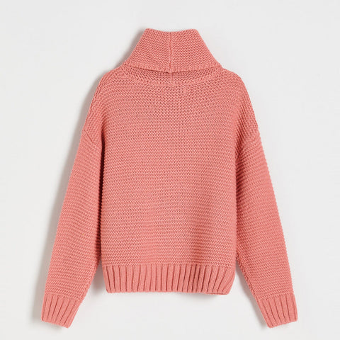 Reserved Girl's Dusty Rose Structural Fabric Turtleneck Jumper Sweater | Reserved In Lebanon