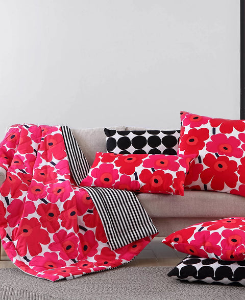 Marimekko Red Pieni Unikko Down Alternative Throw | Marimekko In Lebanon