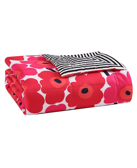 Marimekko Red Pieni Unikko Down Alternative Throw | Marimekko In Lebanon
