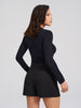Sinsay Women Black Fitted Long-Sleeve T-Shirt | Sinsay in Lebanon