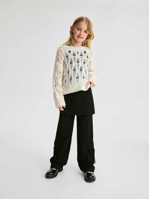 Reserved Girl's Black Trousers With A Skirt | Reserved In Lebanon