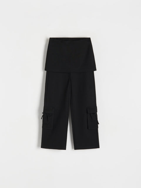 Reserved Girl's Black Trousers With A Skirt | Reserved In Lebanon