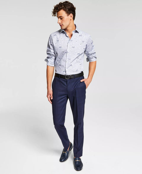 Bar III Men's Navy Plaid Slim-Fit Wool Suit Pants | Bar III In Lebanon