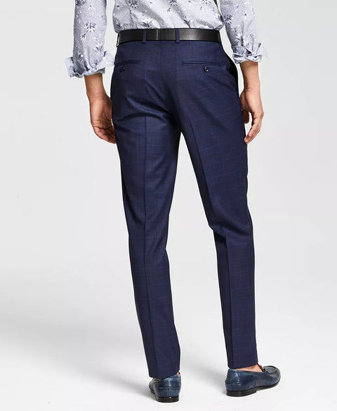 Bar III Men's Navy Plaid Slim-Fit Wool Suit Pants | Bar III In Lebanon