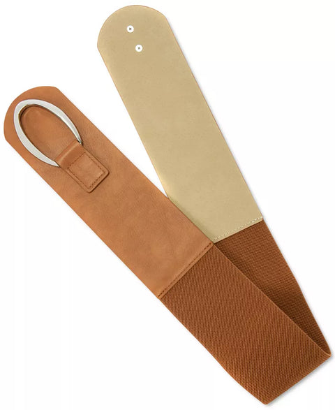 I.N.C. International Concepts Women's Cognac Interlocking-Hook Stretch Belt | I.N.C. International Concepts In Lebanon