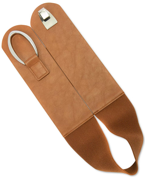 INC International Concepts Women's Brown Interlocking-Hook Stretch Belt | INC International Concepts In Lebanon
