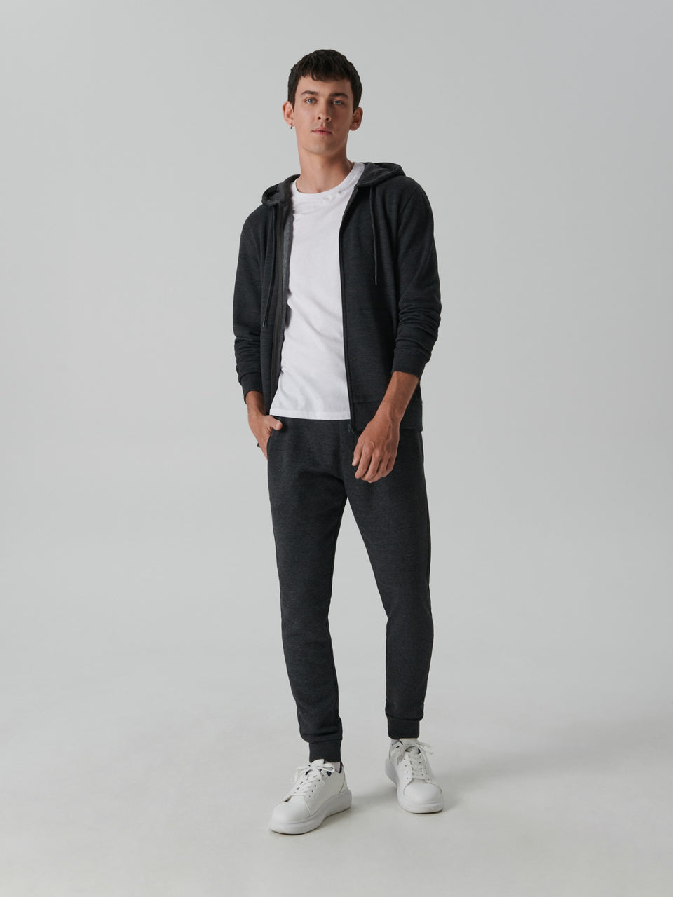 Sinsay Men's Dark Grey Jogger Sweatpants With Three Pockets | Sinsay In Lebanon