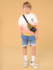 Sinsay Boy's Sweatshirt Light Orange-White AYA