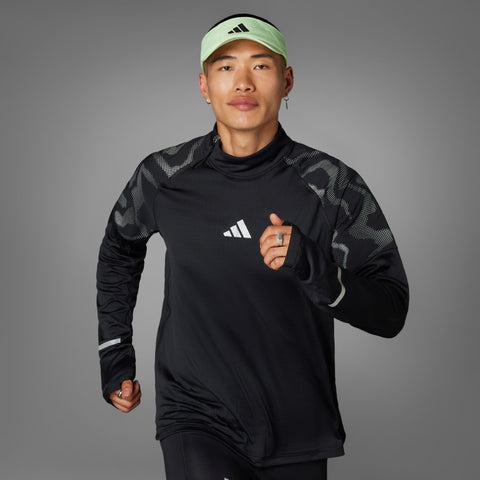 Adidas Men's Black performance Ultimate Reflective 1/2-Zip Blouse | Adidas In Lebanon