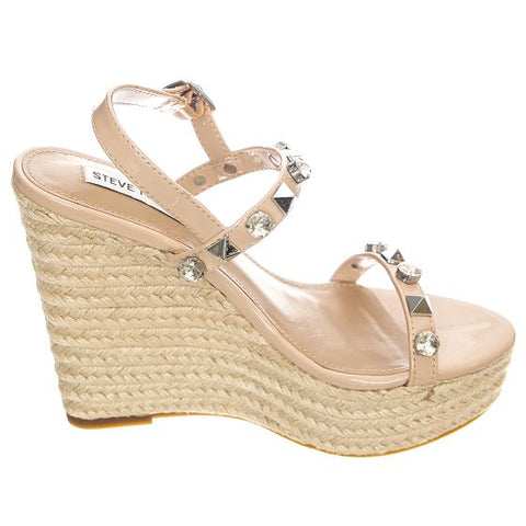 Steve Madden Women's Nude Patent Prime Time Heeled Sandal |Steve Madden In Lebanon