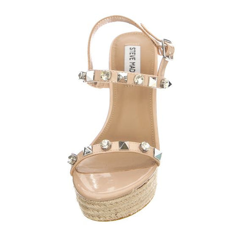 Steve Madden Women's Nude Patent Prime Time Heeled Sandal |Steve Madden In Lebanon