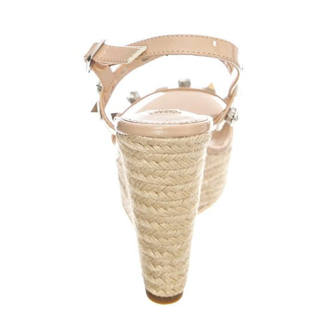 Steve Madden Women's Nude Patent Prime Time Heeled Sandal |Steve Madden In Lebanon