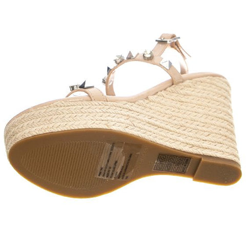 Steve Madden Women's Nude Patent Prime Time Heeled Sandal |Steve Madden In Lebanon