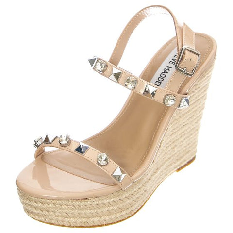 Steve Madden Women's Nude Patent Prime Time Heeled Sandal |Steve Madden In Lebanon