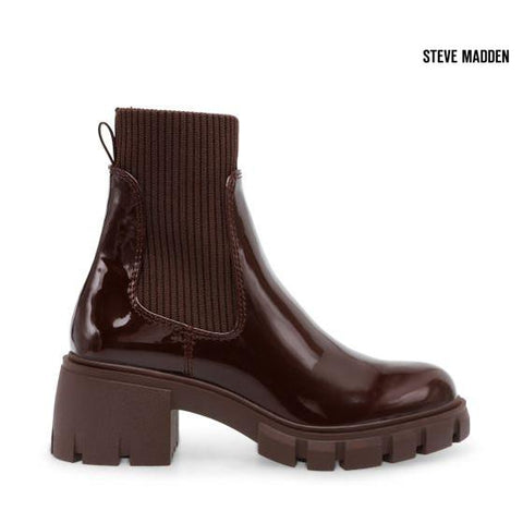 Steve Madden Women's Brown Hutch Patent Synthetic Ankle Boots  |Steve Madden in Lebanon