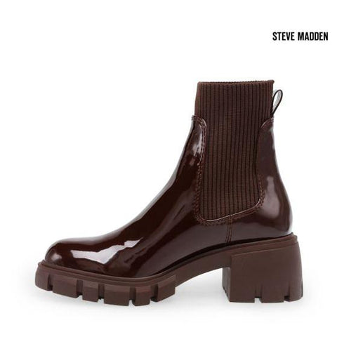 Steve Madden Women's Brown Hutch Patent Synthetic Ankle Boots  |Steve Madden in Lebanon