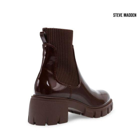 Steve Madden Women's Brown Hutch Patent Synthetic Ankle Boots  |Steve Madden in Lebanon