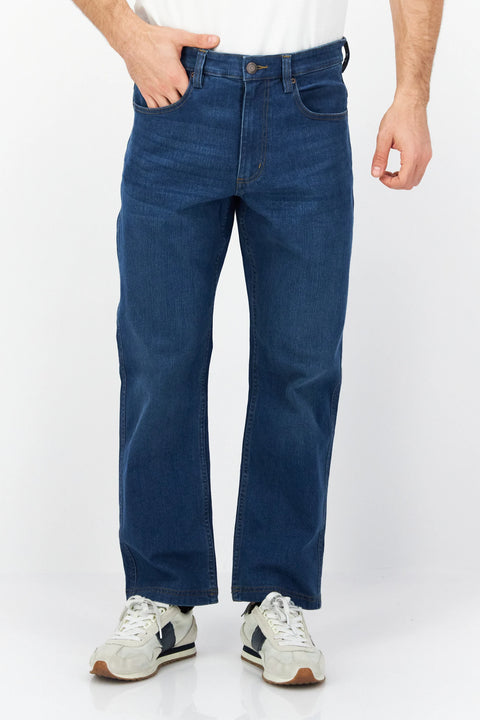 Kirkland Signature Men's Blue Regular Fit Mid Waist Stretchable Denim Jeans | Kirkland Signature In Lebanon