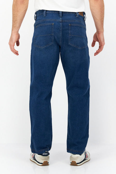 Kirkland Signature Men's Blue Regular Fit Mid Waist Stretchable Denim Jeans | Kirkland Signature In Lebanon