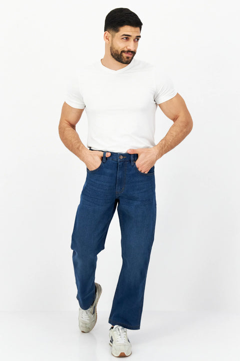 Kirkland Signature Men's Blue Regular Fit Mid Waist Stretchable Denim Jeans | Kirkland Signature In Lebanon