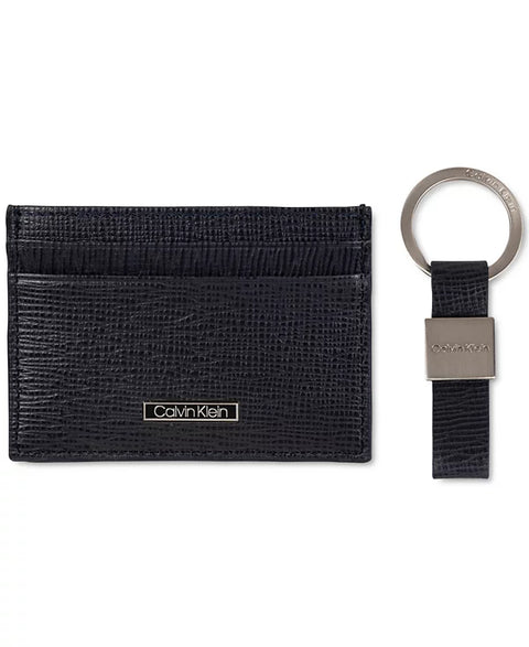 Calvin Klein Men's Black Saffiano Card Case with Key Fob | Calvin Klein In Lebanon
