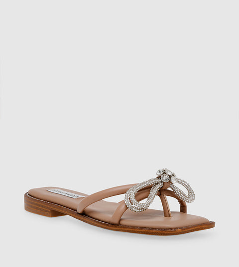 Steve Madden Women's Tan Stylet Open Toe Flat Sandals | Steve Madden In Lebanon