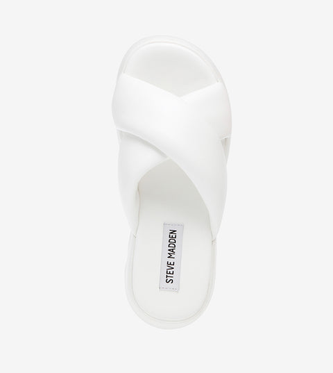 Steve Madden Women's White Broadcast Platform Sandals | Steve Madden In Lebanon