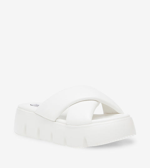 Steve Madden Women's White Broadcast Platform Sandals | Steve Madden In Lebanon
