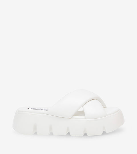 Steve Madden Women's White Broadcast Platform Sandals | Steve Madden In Lebanon