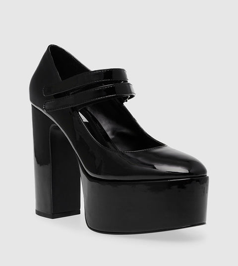 Steve Madden Women's Black Kulture Block Heel Pumps |Steve Madden In Lebanon
