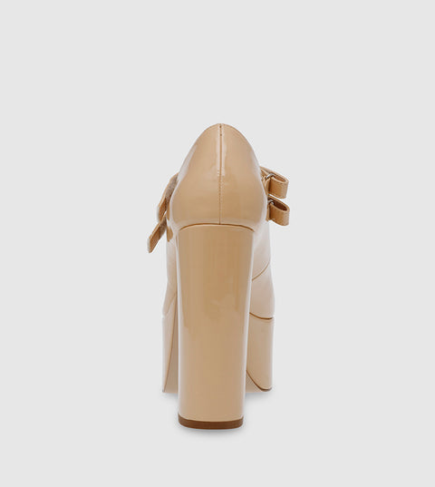 Steve Madden Women's Beige Kulture Block Heel Pumps | Steve Madden In Lebanon