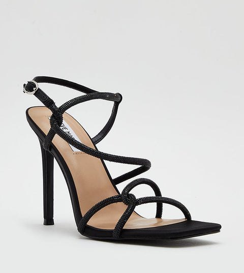 Steve Madden Women's Black Crystal Implicit Heeled Sandal |Steve Madden In Lebanon