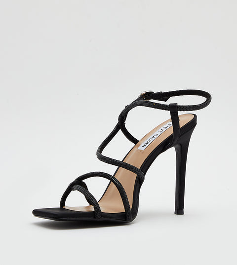 Steve Madden Women's Black Crystal Implicit Heeled Sandal |Steve Madden In Lebanon
