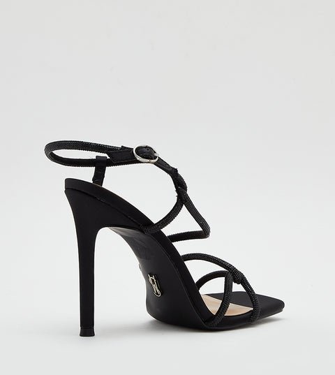 Steve Madden Women's Black Crystal Implicit Heeled Sandal |Steve Madden In Lebanon