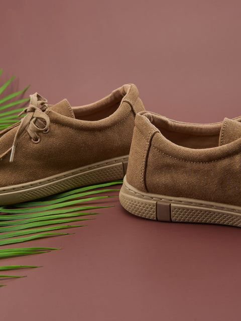 Sinsay Men's Khaki Green Plain Lace Up Casual Shoes|Sinsay In Lebanon