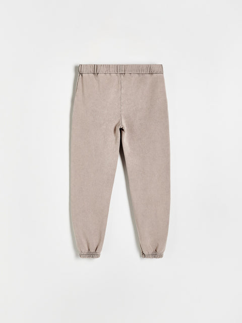 Reserved Girl's Beige Sweatpants With A Washed Effect | Reserved In Lebanon