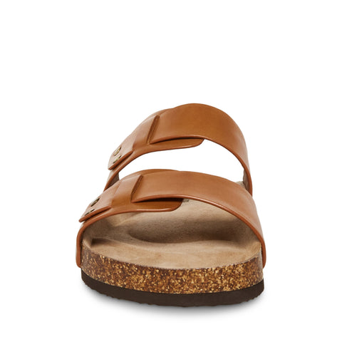Steve Madden Men's Camel Cognac Leather Slippers | Steve Madden In Lebanon